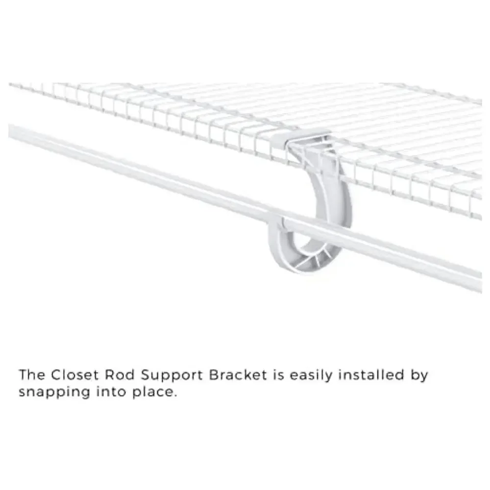 ClosetMaid 5629 Support for SuperSlide Hanging Bar, White 10 Pack NEW